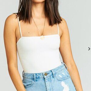 Amabella Bodysuit ~ Bone Solid Stretch XS